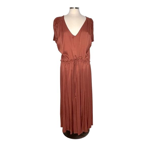 Free People Love and Feeling Midi Dress Copper Large NWT - Picture 2 of 14